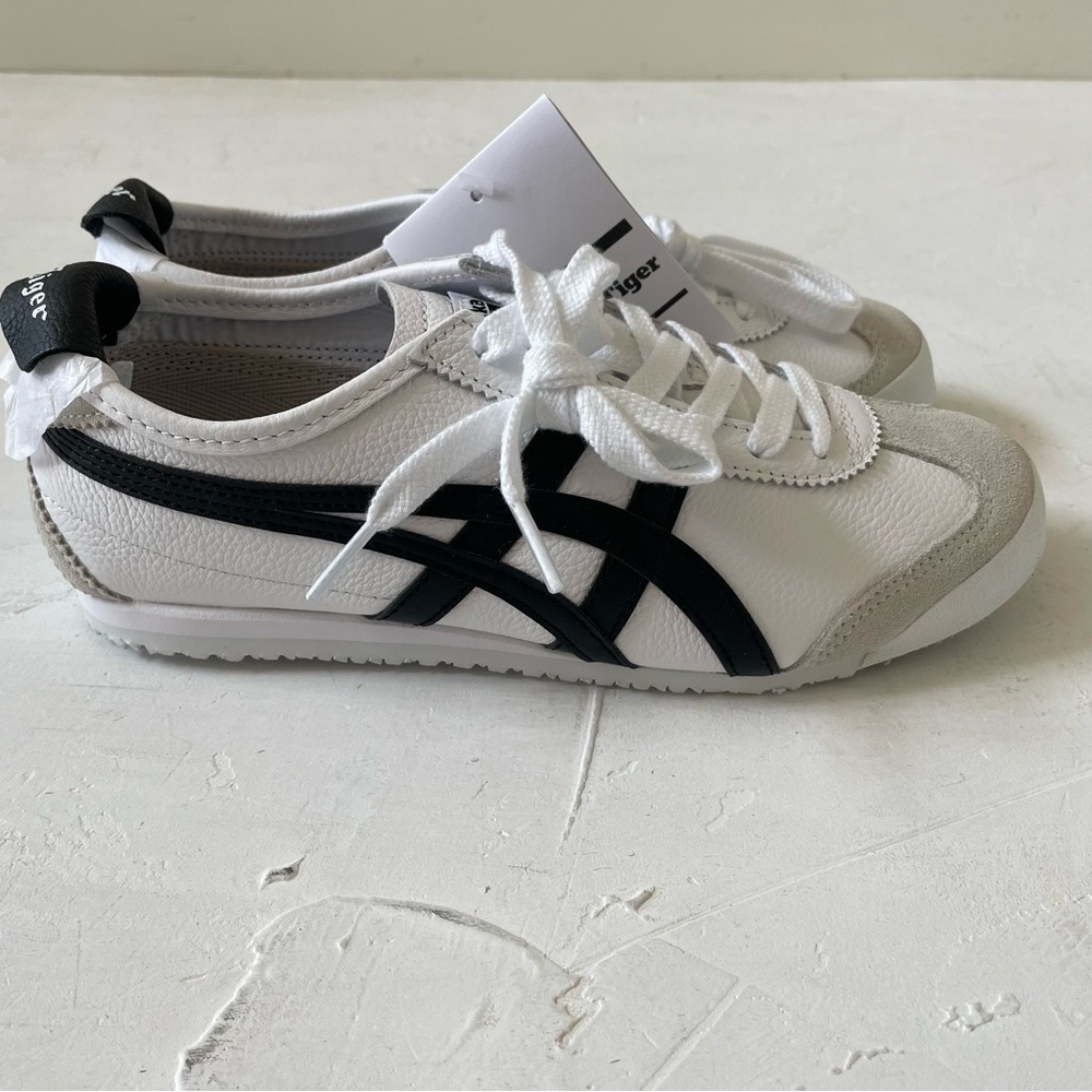 Onitsuka Tiger MEXICO 66 1183A201 126 WHITE BLACK Size US 4.5 EURO 37 NIB - Picture 5 of 11